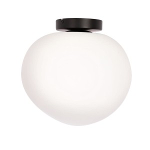 Lampa sufitowa klosz biała kula nieregularna plafon 30 cm 1xE27 40W STONES