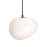 Lampa wisząca biała kula 30 cm nieregularna 120 cm 1xE27 40W STONES