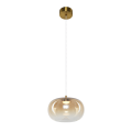 LAMPAMI - lampa do jadalni, klosze szklane kule, lampa wisząca złota, lampa do sypiani przy łóżku