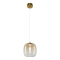 LAMPAMI - lampa do jadalni, klosze szklane kule, lampa wisząca złota, lampa do sypiani przy łóżku
