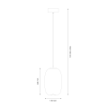 LAMPAMI - lampa wisząca czarna dymiona szkic