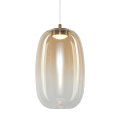 LAMPAMI - lampa do jadalni, klosze szklane kule, lampa wisząca złota, lampa do sypiani przy łóżku