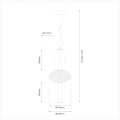 LAMPAMI - lampa ledowa czarna szkic