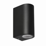 Lampa na elewację, nowoczesny kinkiet zewnętrzny czarny IP44 2xGU10 35W LOBELIA