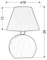 OFELIA LAMPA GAB. MDF 1X40W E14 POMARAŃCZOWA