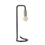 Industrialna lampa stołowa czarny ze złotym 1xE14 40W HERA