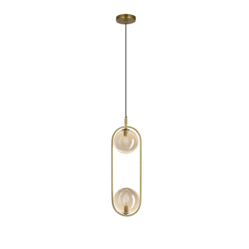 LAMPAMI - lampa do jadalni, klosze szklane kule, lampa wisząca złota, lampa do sypiani przy łóżku