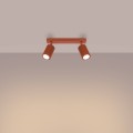 LAMPAMI - podwójna lampa sufitowa, lampa przysufitowa spot, lampa sufitowa do salonu ryflowana