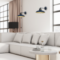 LAMPAMI - niebieska lampa ścienna, kinkiet do salonu, industrialny kinkiet nowoczesny, kinkiet do sypialni, kinkiet glamour