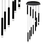 Czarna lampa ledowa wisząca 200 cm 4000K 12W CARBON LED