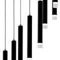 LAMPAMI - lampa ledowa wisząca, czarna lampa do salonu, żyrandol do salonu nowoczesny, czarny żyrandol nowoczesny CARBON 12W LED