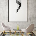 LAMPAMI - lampa ledowa wisząca, czarna lampa do salonu, żyrandol do salonu nowoczesny, czarny żyrandol nowoczesny CARBON 12W LED
