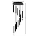 LAMPAMI - lampa ledowa wisząca, czarna lampa do salonu, żyrandol do salonu nowoczesny, czarny żyrandol nowoczesny CARBON 12W LED