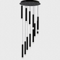 LAMPAMI -  czarny żyrandol nowoczesny CARBON 12W LED szkic