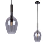 Lampa wisząca pojedyncza klosz dymiony 1xE14 LUGANO SMOKED