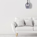 LAMPAMI - lampa wisząca dymiona, lampa do salonu, lampa wisząca pojedyncza, lampa nad stół, lampa do sypialni LUGANO SMOKED