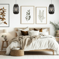 LAMPAMI - lampa sufitowa BOHO, żyrandol BOHO, czarna lampa w stylu boho, lampa boho do salonu ARONA BLACK