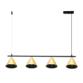 LAMPAMI - lampa wisząca nowoczesna, lampa do nad stół, lampa nowoczesna wisząca, lampa do jadalni, złota lampa wisząca Cone Złoty 4xGU10