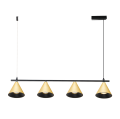 LAMPAMI - lampa wisząca nowoczesna, lampa do nad stół, lampa nowoczesna wisząca, lampa do jadalni, złota lampa wisząca Cone Złoty 4xGU10