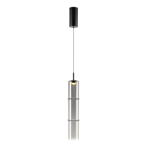 LAMPAMI - lampa ledowa do salonu, lampa do sypialni, lampa sufitowa led, pojedyncza lampa wisząca, lampa wisząca ledowa BATO Smoked 4W LED