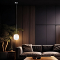 LAMPAMI - lampa do jadalni, lampa szklana kula, lampa wisząca biała, lampa do sypiani przy łóżku VASO 2 WHITE 4W