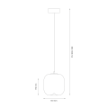 LAMPAMI - lampa wisząca biała VASO 2 WHITE 4W szkic