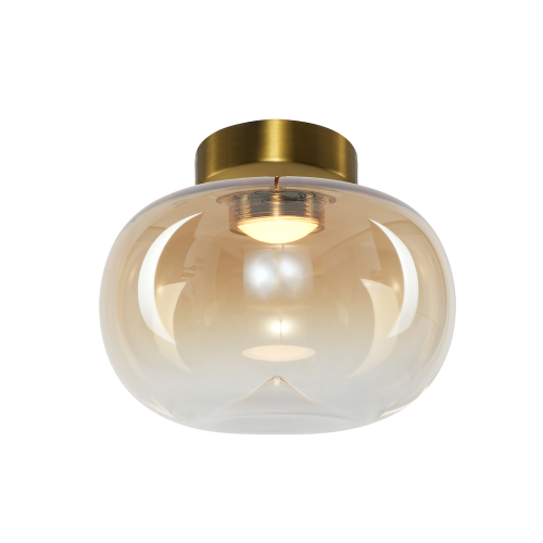 LAMPAMI - lampa do salonu nad sofę, plafon ledowy bursztynowy, lampa do sypiani VASO AMBER 4W