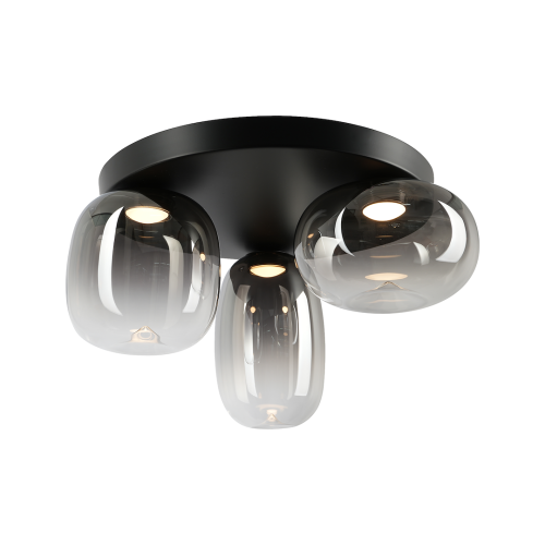 LAMPAMI - lampa do salonu nad sofę, lampa ledowa czarna dymiona, lampa do sypiani, lampa na korytarz  VASO SMOKED 12W