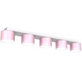 LAMPAMI - lampa dla dziewczynki, lampa do pokoju dziecięcego, lampa dziecięca, lampa sufitowa do pokoju dziecka DIXIE Pink/White 5xGX53