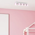 LAMPAMI - lampa dla dziewczynki, lampa do pokoju dziecięcego, lampa dziecięca, lampa sufitowa do pokoju dziecka DIXIE Pink/White 5xGX53