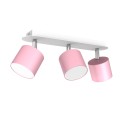 LAMPAMI - lampa dla dziewczynki, lampa do pokoju dziecięcego, lampa dziecięca, lampa sufitowa do pokoju dziecka DIXIE Pink/White