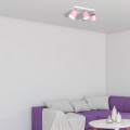 LAMPAMI - lampa dla dziewczynki, lampa do pokoju dziecięcego, lampa dziecięca, lampa sufitowa do pokoju dziecka DIXIE Pink/White