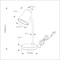 LAMPAMI - czarna lampka biurkowa Chico 4,5W 4000K szkic