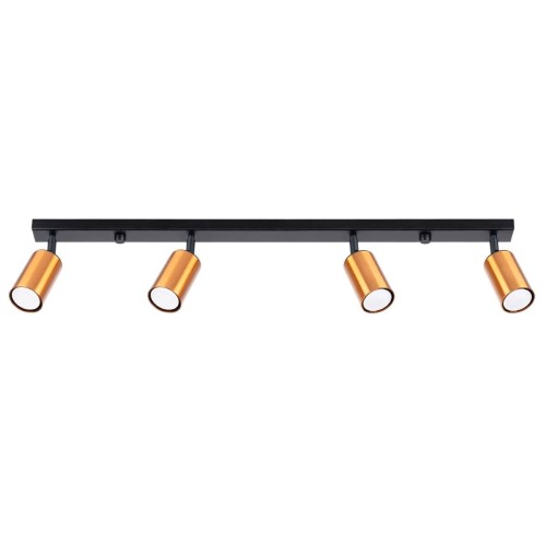LAMPAMI - miedziana lampa sufitowa, lampa przysufitowa, lampa sufitowa do salonu WINX 4L