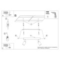 LAMPAMI - lampa sufitowa do salonu WINX 2 szkic