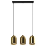 Złota lampa wisząca potrójna metalowa 3xGU10 NILO