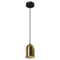 LAMPAMI - lampa wisząca złota, lampa do salonu złota, pojedyncza lampa wisząca, złota lampa nad stół NILO