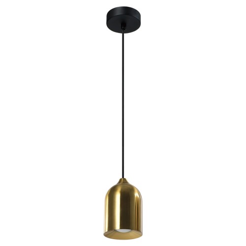 LAMPAMI - lampa wisząca złota, lampa do salonu złota, pojedyncza lampa wisząca, złota lampa nad stół NILO