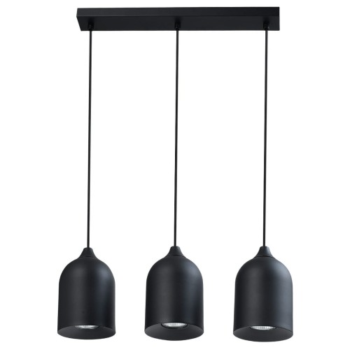 LAMPAMI - lampa nad stół, potrójna lampa wisząca, lampa wisząca czarna, lampa industrialna  NILO