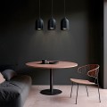 LAMPAMI - lampa nad stół, potrójna lampa wisząca, lampa wisząca czarna, lampa industrialna  NILO
