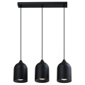 LAMPAMI - lampa nad stół, potrójna lampa wisząca, lampa wisząca czarna, lampa industrialna  NILO