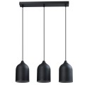 LAMPAMI - lampa nad stół, potrójna lampa wisząca, lampa wisząca czarna, lampa industrialna  NILO