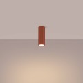LAMPAMI - lampa sufitowa tuba, tuby sufitowe, lampa tuba świetna, tuba sufitowa ryflowana KARBON 20 ochra czerwona