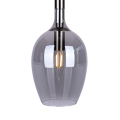 LAMPAMI - lampa wisząca dymiona, lampa do salonu, lampa wisząca potrójna, lampa nad stół LUGANO SMOKED