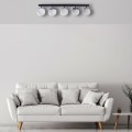 LAMPAMI - lampa sufitowa do salonu klosze białe kule, lampa sufitowa do salonu, lampa nad stół, lampa szklane kule SFERA BLACK/CHROME