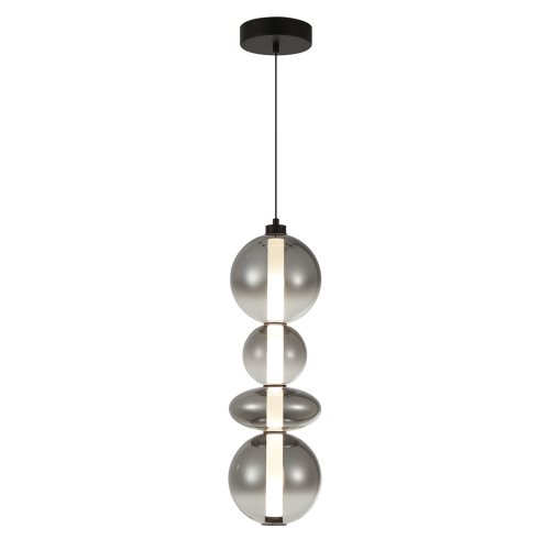 LAMPAMI - lampa sufitowa ledowa, lampa ledowa wisząca, lampa do sypialni DAPHNE SMOKED 36W