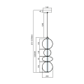 LAMPAMI - lampa sufitowa ledowa DAPHNE SMOKED 36W szkic
