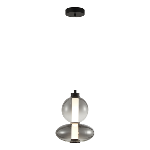 LAMPAMI - lampa sufitowa ledowa, lampa ledowa wisząca, lampa do sypialni DAPHNE SMOKED 12W
