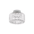 LAMPAMI - lampa kryształowa nowoczesna, srebrna lampa do sypialni, lampa sufitowa do salonu, plafon Vetro chrom