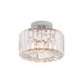 LAMPAMI - lampa kryształowa nowoczesna, srebrna lampa do sypialni, lampa sufitowa do salonu, plafon Vetro chrom